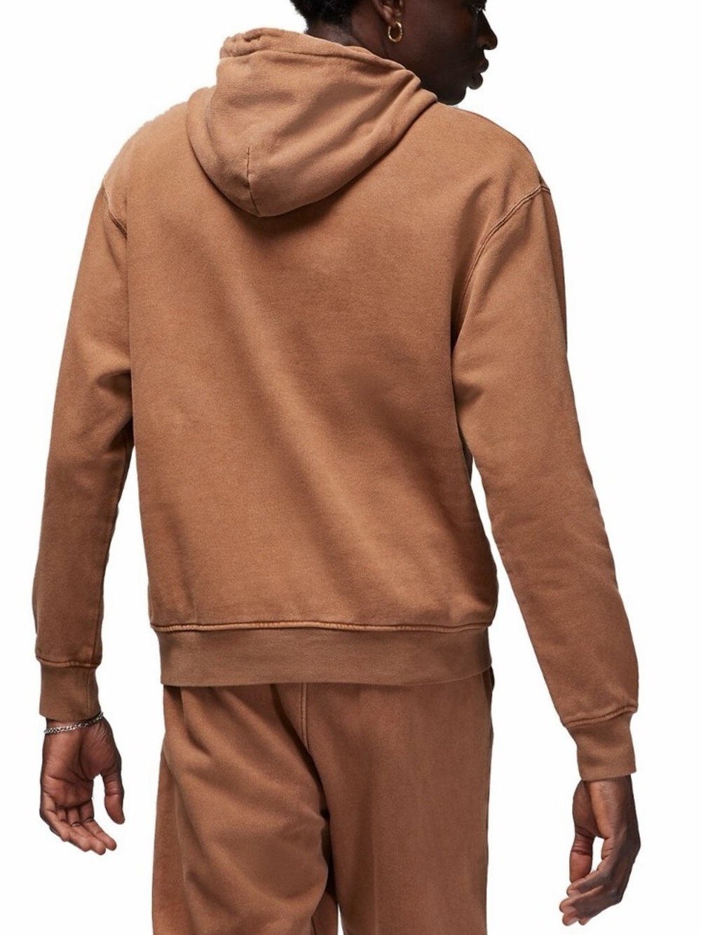 Nike Jordan Essentials SET Brown Men Statement Flight Fleece Hoodie/Sweats Sz L - Picture 3 of 10